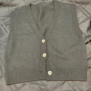 Button up v neck sweater